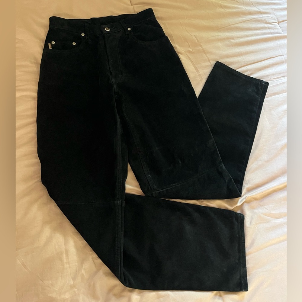 Skott's Suede Black Suede Jeans